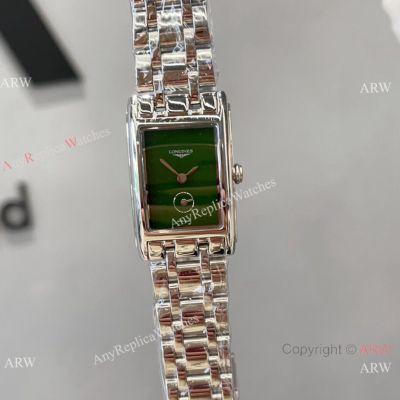 Copy Longines DolceVita Quartz Green lacquered Dial Stainless Steel